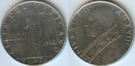 Ватикан 100 Лир 1956