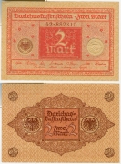 Германия 2 Марки 1920 Пресс