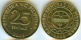 Филиппины 25 сентимо 2009