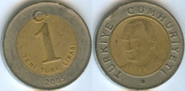 Турция 1 Лира 2005