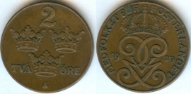 Швеция 2 Эре 1929