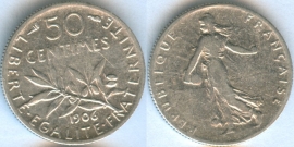Франция 50 сантимов 1906