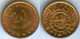 Сан-Томе и Принсипи 20 сентаво 1971 (старая цена 200р)