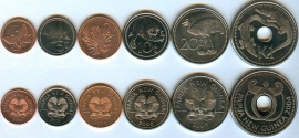 Набор - Папуа Новая Гвинея 6 монет (старая цена 650р)