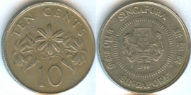 Сингапур 10 центов 1989