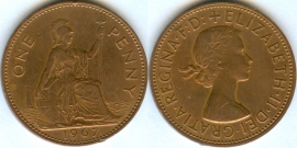 Великобритания 1 пенни 1967
