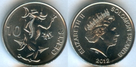 Соломоновы острова 10 центов 2012 (старая цена 60р)
