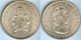 Бермуды 1 Крона 1964 серебро