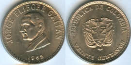 Колумбия 20 сентаво 1965 (старая цена 150р)