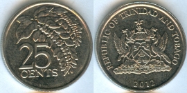 Тринидад и Тобаго 25 центов 2012