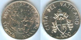 Ватикан 1000 Лир 1989