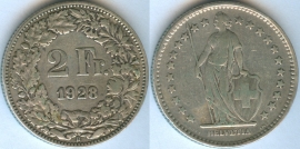 Швейцария 2 Франка 1928
