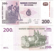 Конго 200 Франков 2013 Пресс