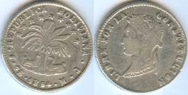 Боливия 2 Соля 1854 РЕДКАЯ! (старая цена 5990р)