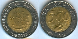 Сан-Марино 500 Лир 1991