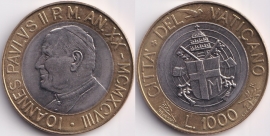 Ватикан 1000 Лир 1998