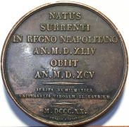 Медаль - Италия Torquato Tasso 1820 (старая цена 3500р)