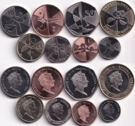 Набор - Гибралтар 8 монет 2019