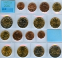 Набор - Евро Греция 8 монет 2009