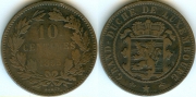 Люксембург 10 сантимов 1855