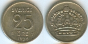 Швеция 25 эре 1956