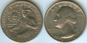США 25 центов 1976 Барабанщик
