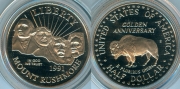США 50 центов 1991 Гора Рашмор ПРУФ