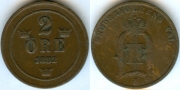 Швеция 2 Эре 1882