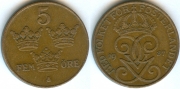 Швеция 5 Эре 1937