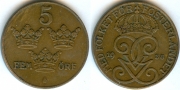 Швеция 5 Эре 1938