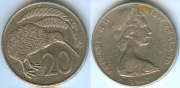 Новая Зеландия 20 центов 1982