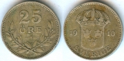 Швеция 25 Эре 1910