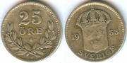 Швеция 25 Эре 1933