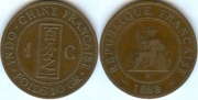 Французский Индокитай 1 цент 1888
