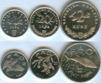 Набор - Хорватия 3 монеты 1995 ФАО (старая цена 180р)