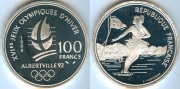 Франция 100 Франков 1989 Фигурное Катание