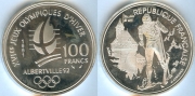 Франция 100 Франков 1991 Лыжник