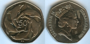 Гибралтар 50 пенсов 1990