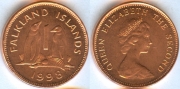 Фолклендские острова 1 пенни 1998 (старая цена 50р)