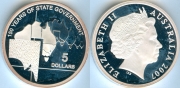 Австралия 5 Долларов 2007 150-летие правительства Австралии