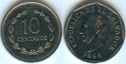 Сальвадор 10 сентаво 1998 (старая цена 120р)