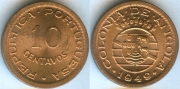 Ангола 10 сентаво 1949 (старая цена 250р)