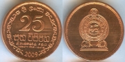 Шри-Ланка 25 центов 2009 (старая цена 70р)