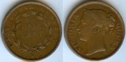 Индия 1/2 цента 1845
