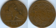 Бельгия 5 сантимов 1848