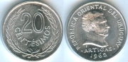 Уругвай 20 сентесимо 1965