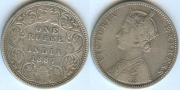 Индия 1 Рупия 1887