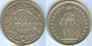Швейцария 2 Франка 1940