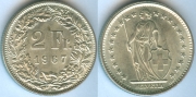 Швейцария 2 Франка 1967