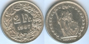 Швейцария 2 Франка 1947